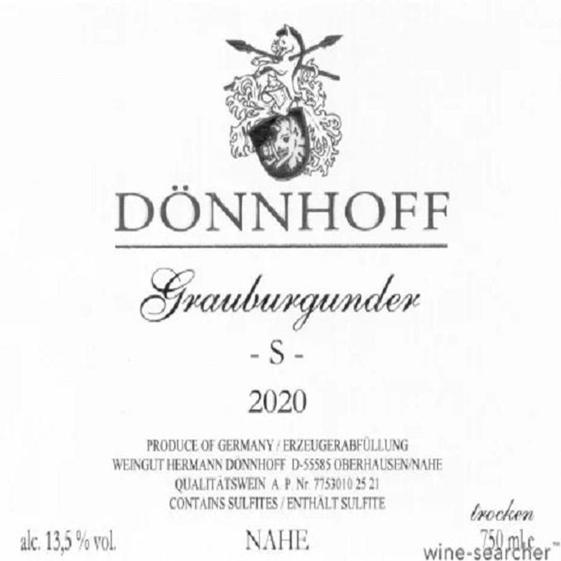 \"S\" Grauburgunder Dnnhoff 2020