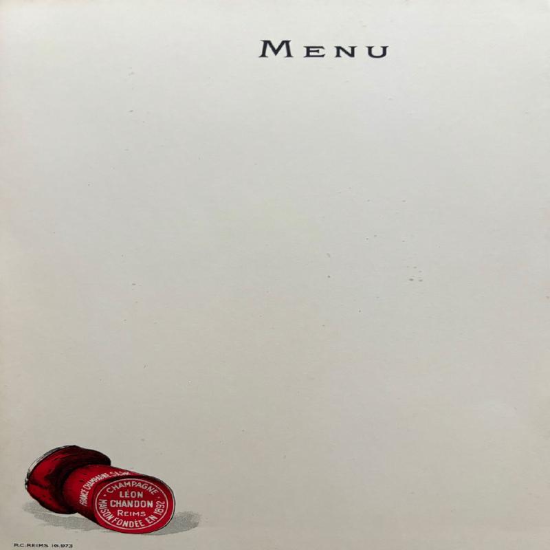 (*NEW ARRIVAL*) Champagne Leon Chandon. Menu