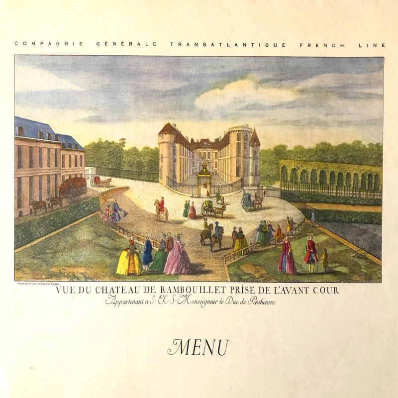 Paquebot \"Liberte.\" Vue du Chateau de Rambouillet Prise de L\'Avant Cour.