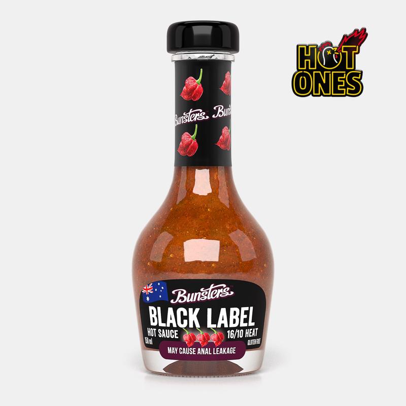 Black Label  Hot Sauce - The Most Top Shelf Super Hot Sauce on the Planet