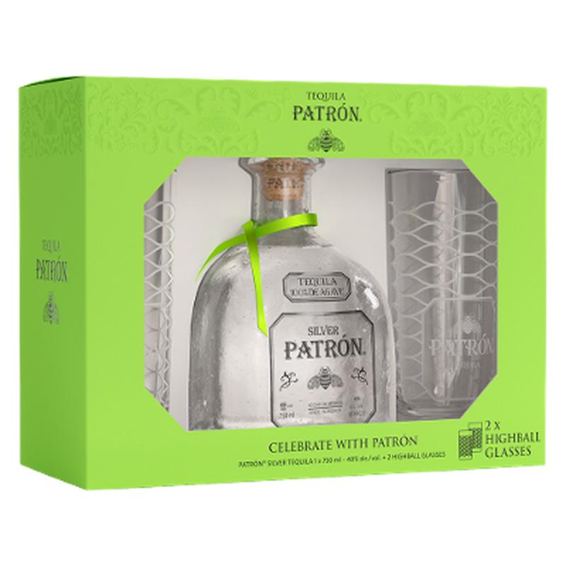 Patron Silver Tequila Gift Set 750ml