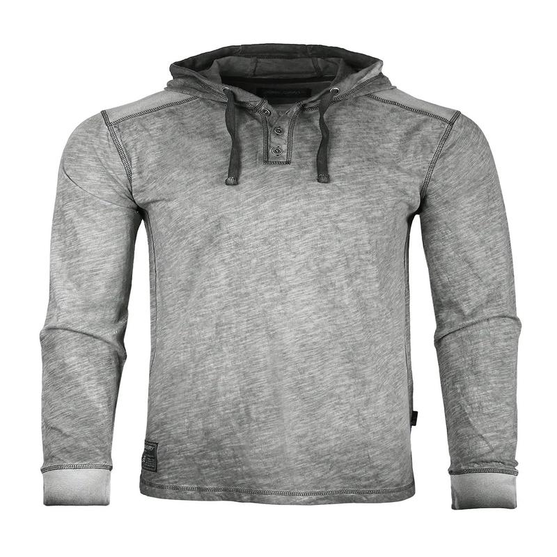 Zimego Color Dyed Casual Long Sleeve Hoodie