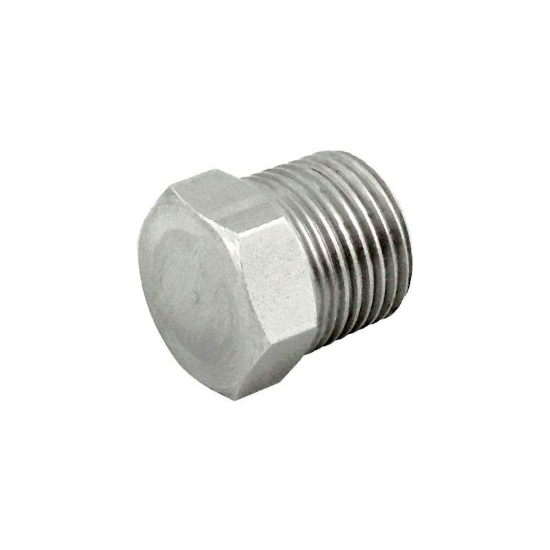 1/2 Inch Stainless Hex Plug 1/2\" Male Pipe Thread (304 S/S)